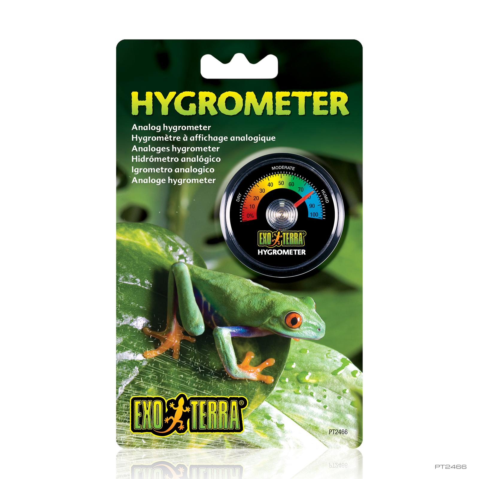The hygrometer, an important element in the terrarium