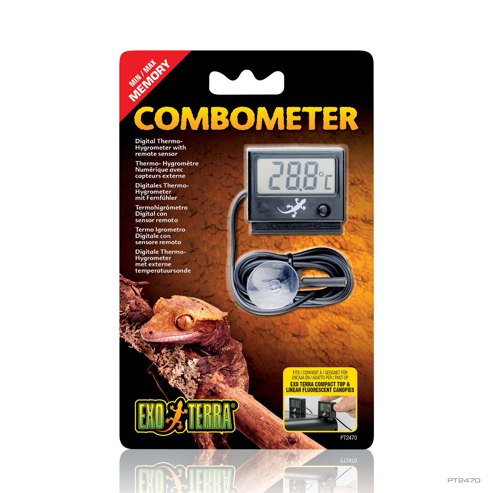 Inside/outside thermometer with min./max. function, Thermometers (inside- outside, minimum-maximum, radio-controlled), Temperature and monitoring, Measuring Instruments, Labware