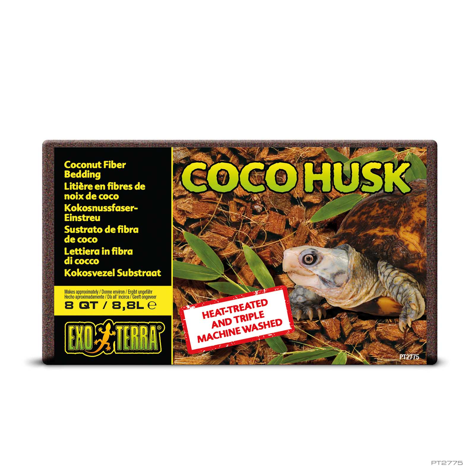 Exo Terra Coco Husk Reptile Substrate – Natural Coconut Fiber Bedding, 8.8 Litre (PT2775)