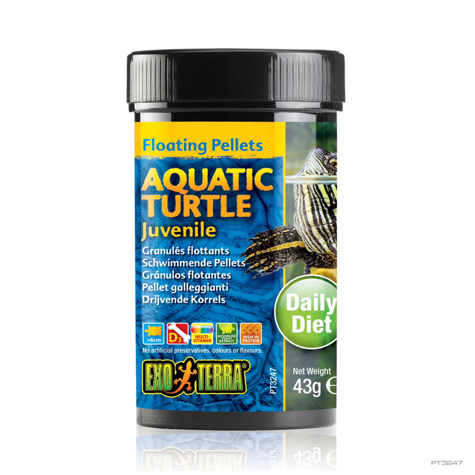 Floating Pellets Aquatic Turtle Juvenile 1.5 oz - 43 g